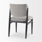 Cline Gray/Black Curved Back Dining Side Chair (Set of 2) - Ornate Home