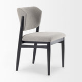 Cline Gray/Black Curved Back Dining Side Chair (Set of 2) - Ornate Home