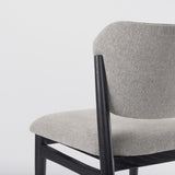 Cline Gray/Black Curved Back Dining Side Chair (Set of 2) - Ornate Home