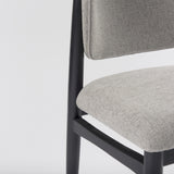 Cline Gray/Black Curved Back Dining Side Chair (Set of 2) - Ornate Home