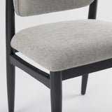 Cline Gray/Black Curved Back Dining Side Chair (Set of 2) - Ornate Home
