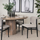 Cline Gray/Black Curved Back Dining Side Chair (Set of 2) - Ornate Home