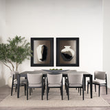 Cline Gray/Black Curved Back Dining Side Chair (Set of 2) - Ornate Home