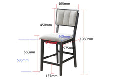 Cline Light Gray/Black Counter Height Dining Set - Ornate Home