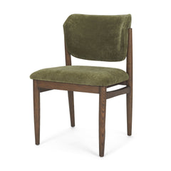 Cline Olive/Brown Curved Back Dining Side Chair (Set of 2) - Ornate Home