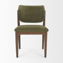 Cline Olive/Brown Curved Back Dining Side Chair (Set of 2) - Ornate Home