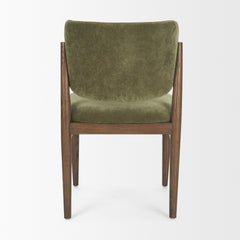 Cline Olive/Brown Curved Back Dining Side Chair (Set of 2) - Ornate Home