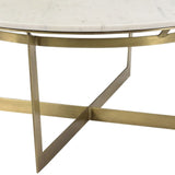 Clinton Brass/Natural Coffee Table - Ornate Home