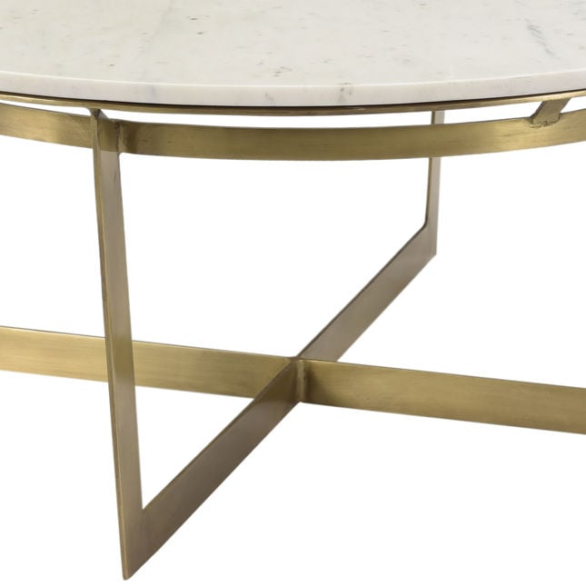 Clinton Brass/Natural Coffee Table - Ornate Home