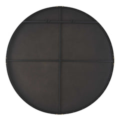 Clip Black/Gold Modern Round Mirror - Ornate Home