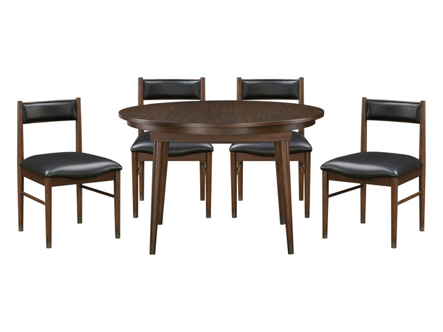 Clive Cherry/Black 5-Piece Dining Table Set - Ornate Home