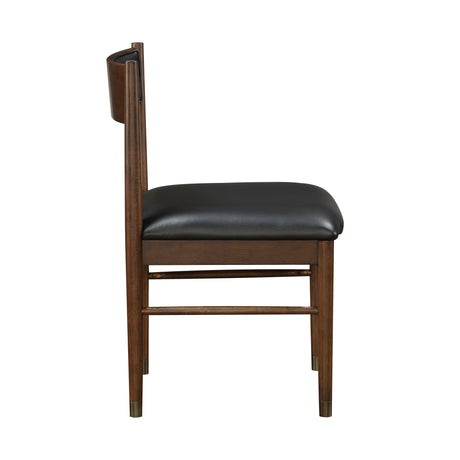 Clive Cherry/Black Side Chair (Set of 2) - Ornate Home