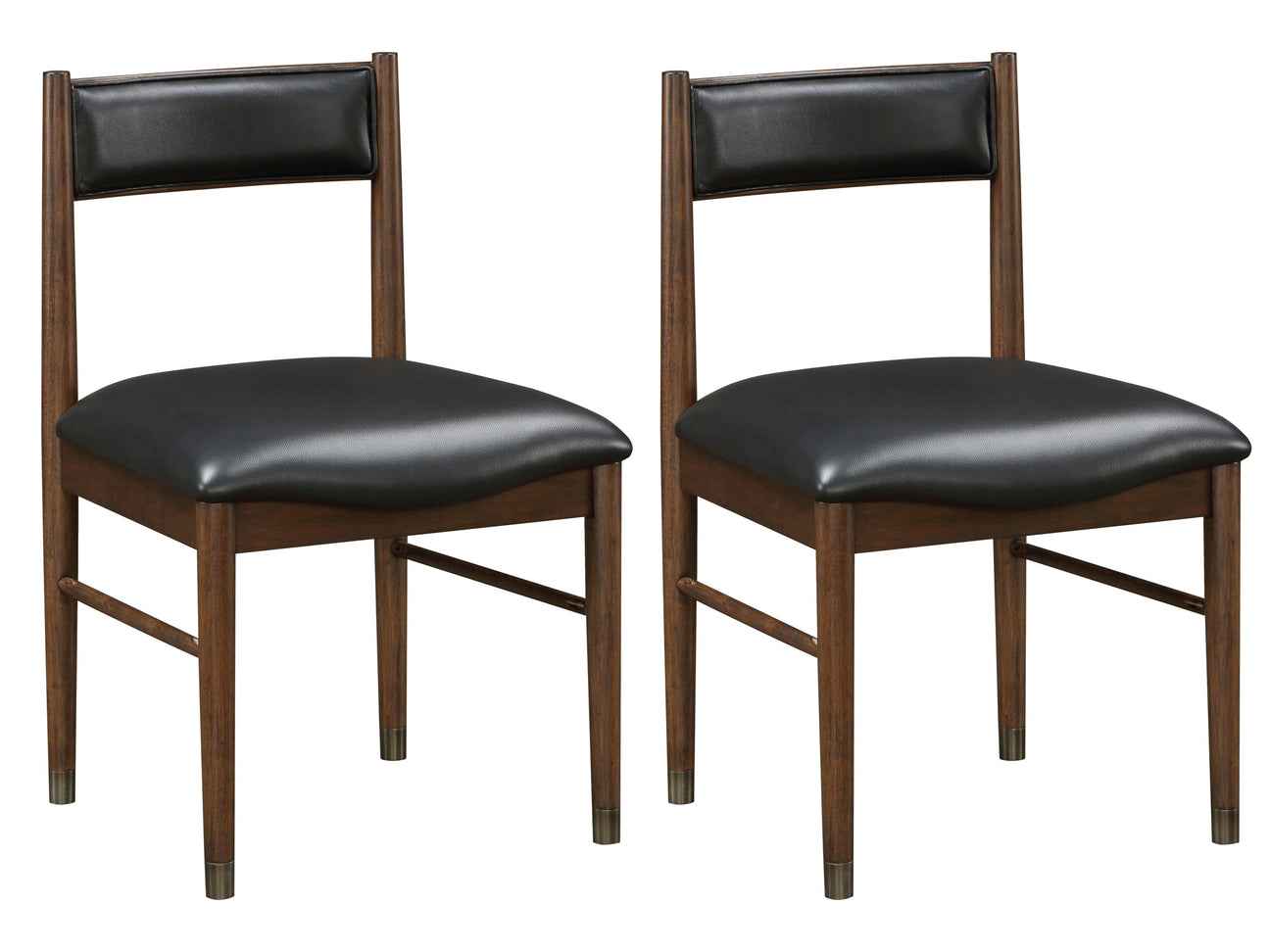 Clive Cherry/Black Side Chair (Set of 2) - Ornate Home