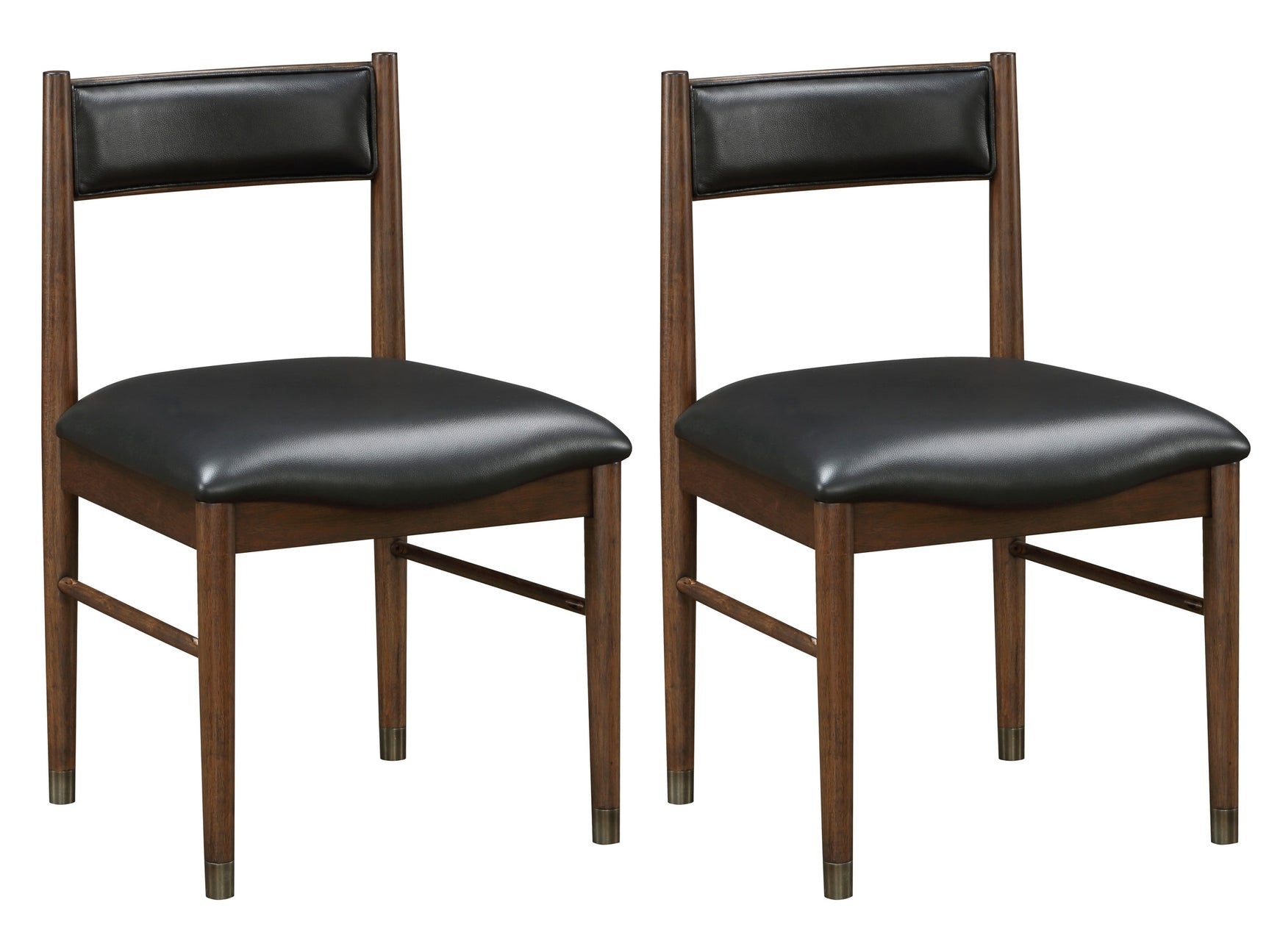 Clive Cherry/Black Side Chair (Set of 2) - Ornate Home