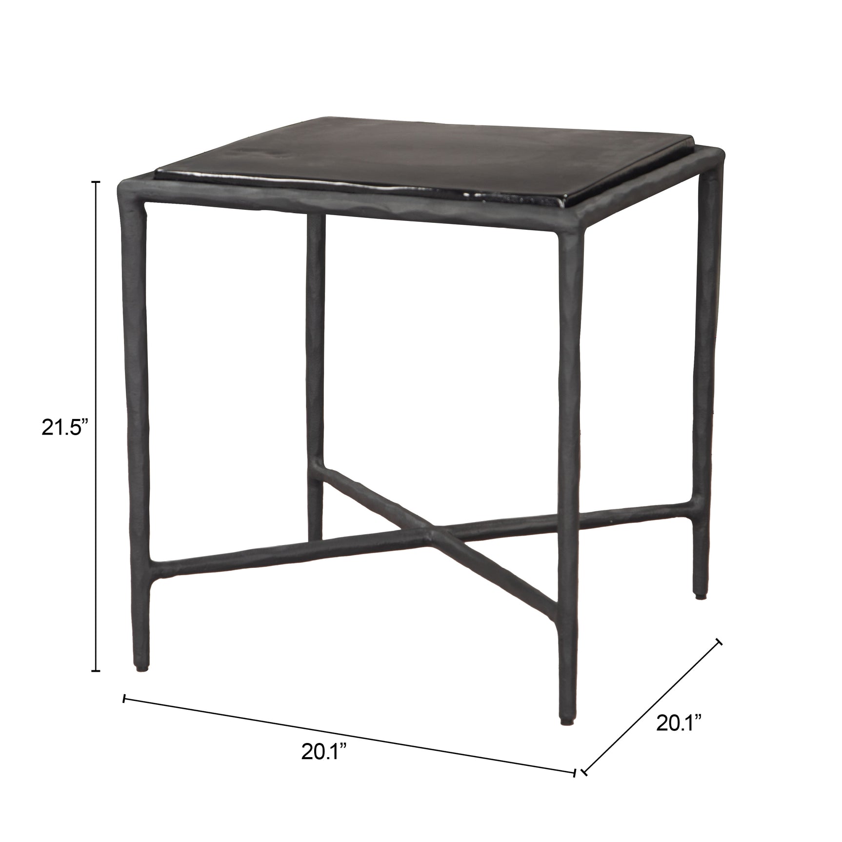 Cloe Black Side Table - Ornate Home