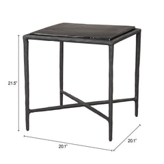 Cloe Black Side Table - Ornate Home