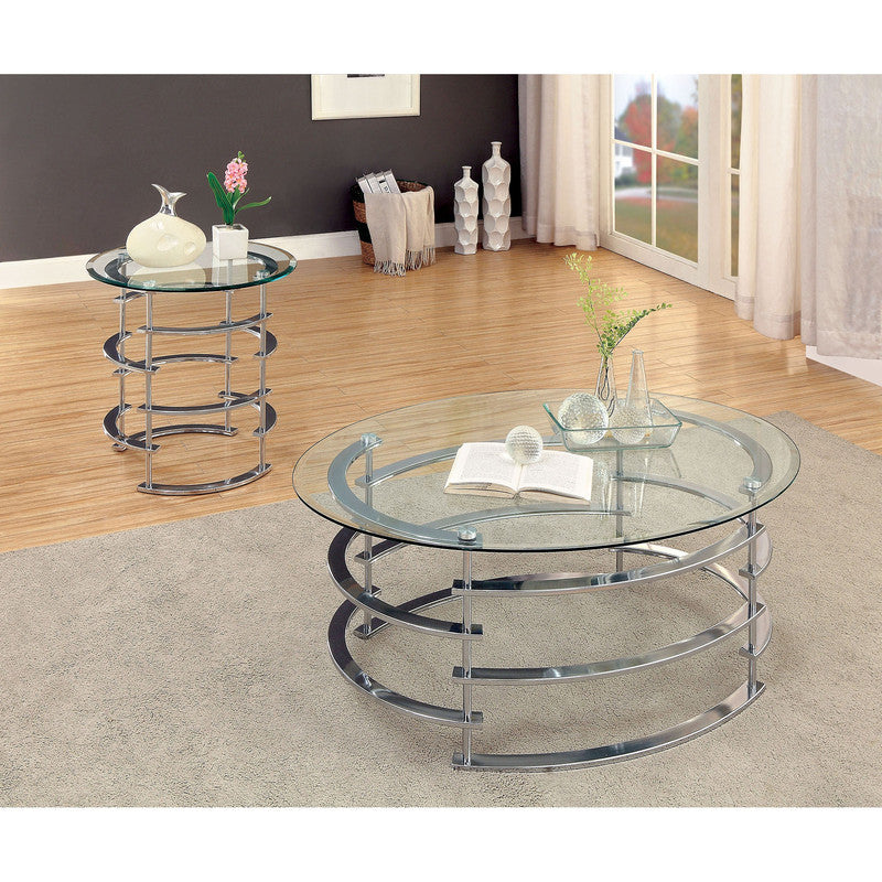 Clonmel Chrome End Table - Ornate Home