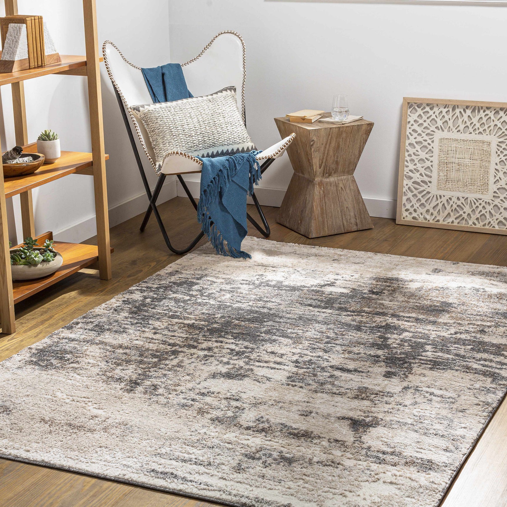Clontarf Luxe Charcoal Area Rug - Ornate Home