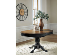 Clorazi Black/Brown Dining Butterfly Extension Table - Ornate Home