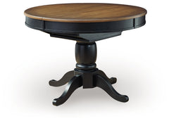 Clorazi Black/Brown Dining Butterfly Extension Table - Ornate Home