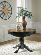 Clorazi Black/Brown Dining Butterfly Extension Table - Ornate Home