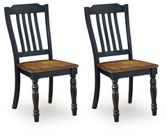 Clorazi Black/Brown Dining Chair ( Set of 2) - Ornate Home