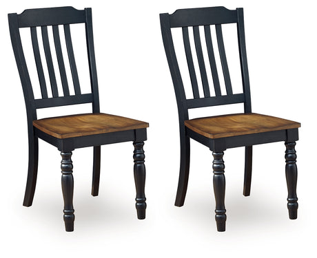 Clorazi Black/Brown Dining Chair ( Set of 2) - Ornate Home