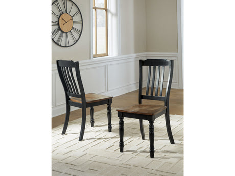 Clorazi Black/Brown Dining Chair ( Set of 2) - Ornate Home