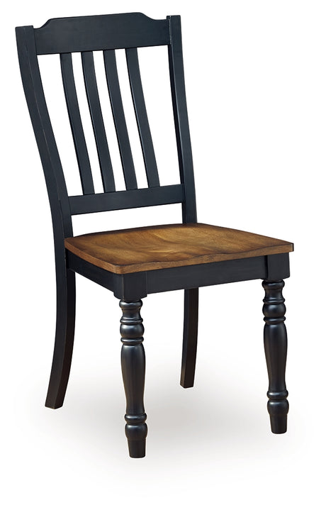 Clorazi Black/Brown Dining Chair ( Set of 2) - Ornate Home