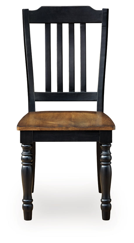 Clorazi Black/Brown Dining Chair ( Set of 2) - Ornate Home