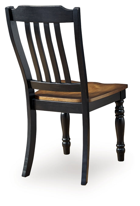 Clorazi Black/Brown Dining Chair ( Set of 2) - Ornate Home