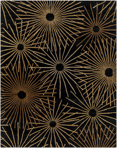 Clover Black Modern Wool Rug - Ornate Home