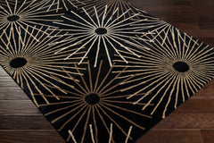 Clover Black Modern Wool Rug - Ornate Home