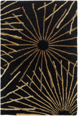 Clover Black Modern Wool Rug - Ornate Home