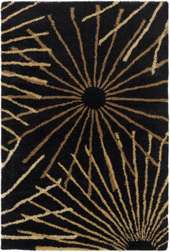 Clover Black Modern Wool Rug - Ornate Home