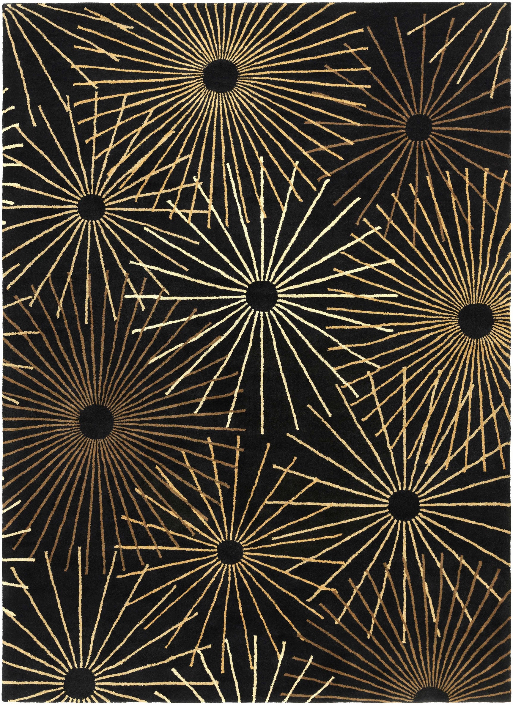 Clover Black Modern Wool Rug - Ornate Home