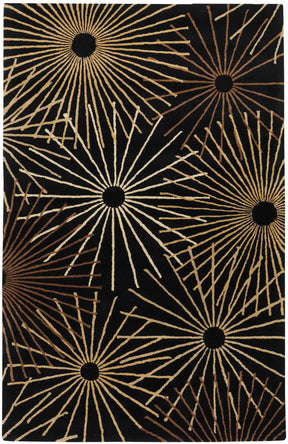 Clover Black Modern Wool Rug - Ornate Home