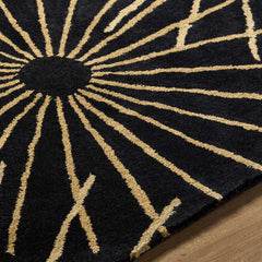 Clover Black Modern Wool Rug - Ornate Home