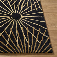 Clover Black Modern Wool Rug - Ornate Home
