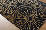 Clover Black Modern Wool Rug - Ornate Home