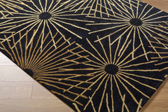 Clover Black Modern Wool Rug - Ornate Home