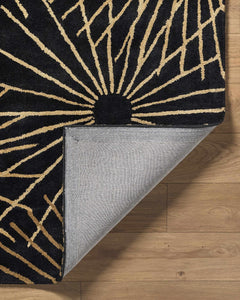 Clover Black Modern Wool Rug - Ornate Home