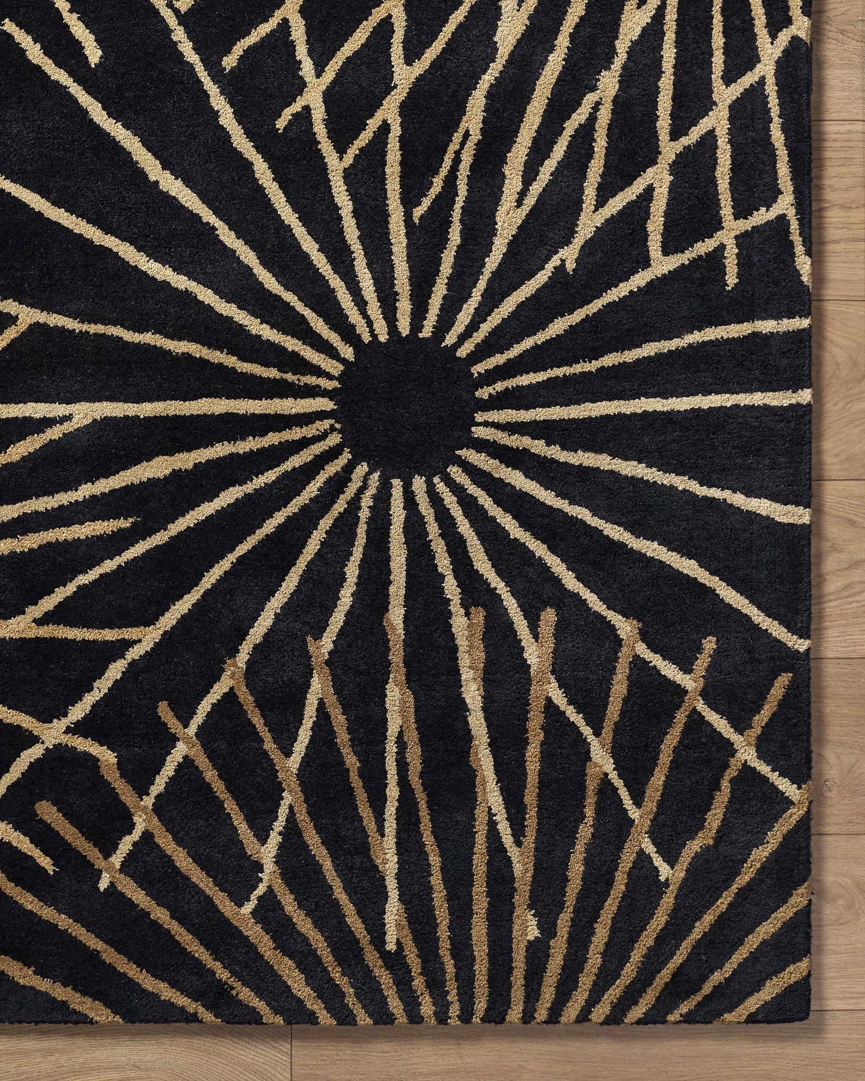 Clover Black Modern Wool Rug - Ornate Home