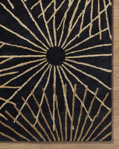 Clover Black Modern Wool Rug - Ornate Home