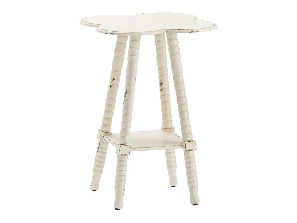 Clover White Accent Table - Ornate Home