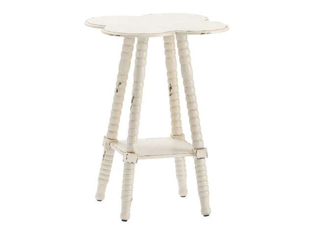 Clover White Accent Table - Ornate Home