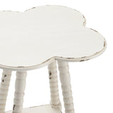 Clover White Accent Table - Ornate Home