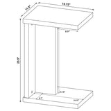 Clower Black Engineered Wood C-Shaped Sofa Side Table - Ornate Home