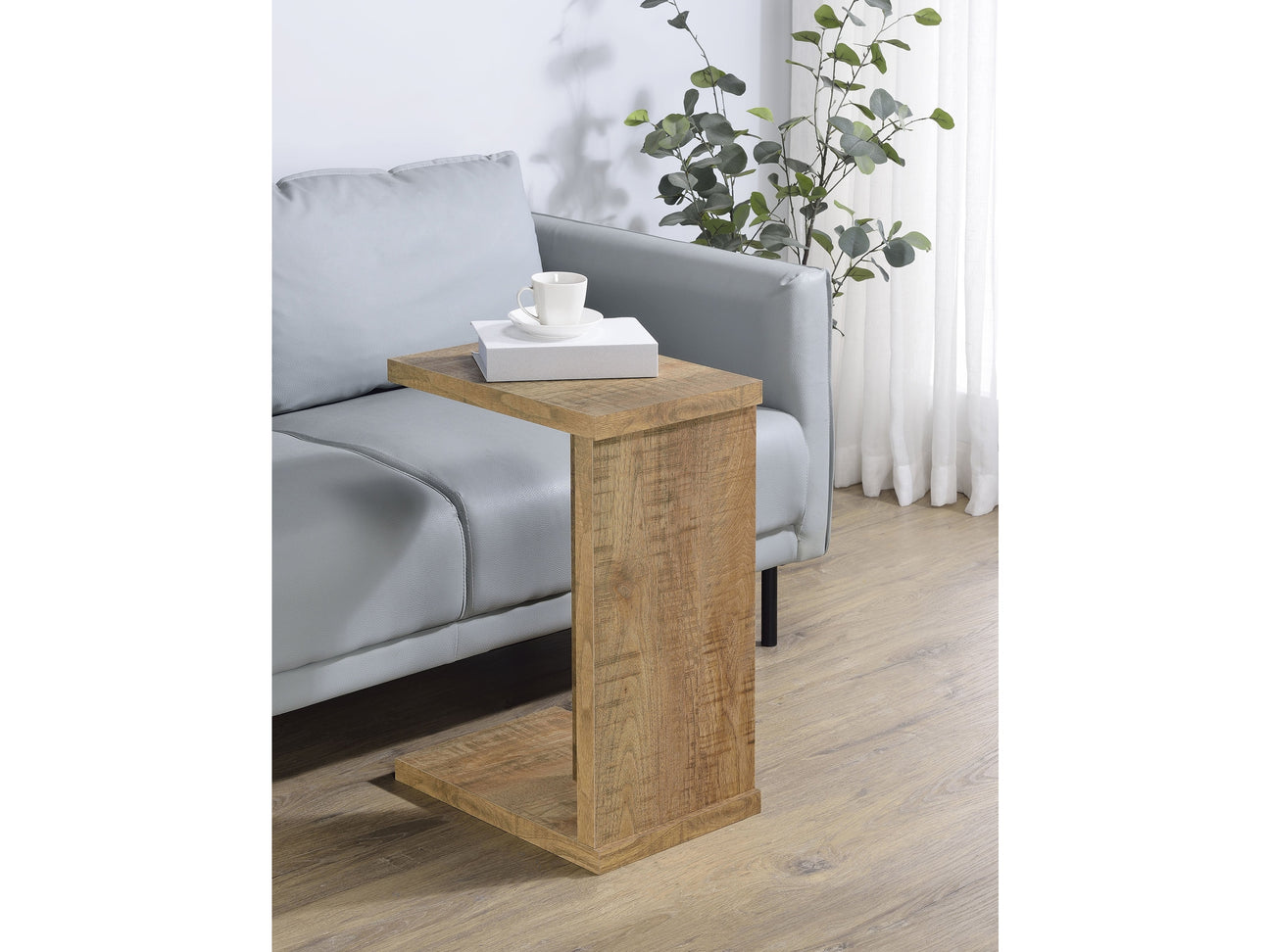 Clower Mango Engineered Wood C-Shaped Sofa Side Table - Ornate Home
