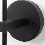Clyde Matte Black with Glass Round Wall Sconce